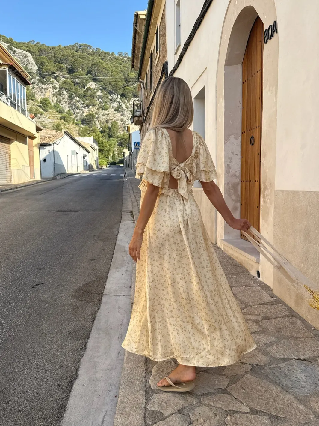 Hot BYIC Marthaic Maxi Dress A23935 Yellow Flower Print