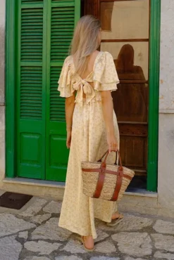 Hot BYIC Marthaic Maxi Dress A23935 Yellow Flower Print