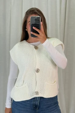 Outlet A-bee Marya Vest White