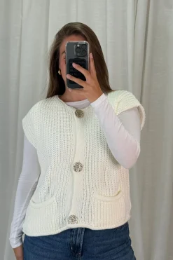 Outlet A-bee Marya Vest White