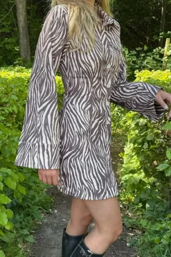 BYIC Maryic Dress A23936 Brown Zebra