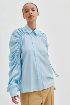 Outlet Second Female Masman Sculptured Shirt Blue