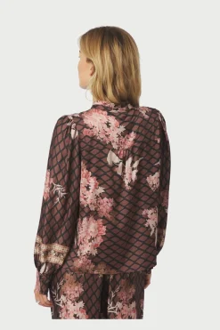 Online Neo Noir Massima Botanical Border Blouse 167029 100