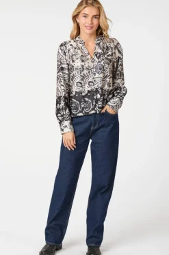 Neo Noir Massima Deco Paisley Blouse 164308 Creme