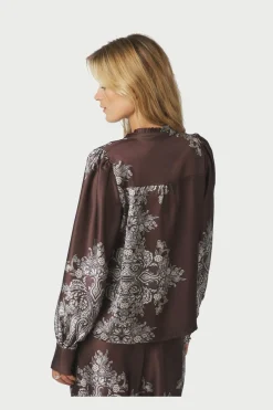Outlet Neo Noir Massima Paisley Border Blouse 160960 676