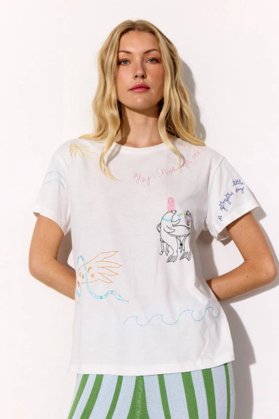 Clearance Hunkøn Mavis T-Shirt 26010 White