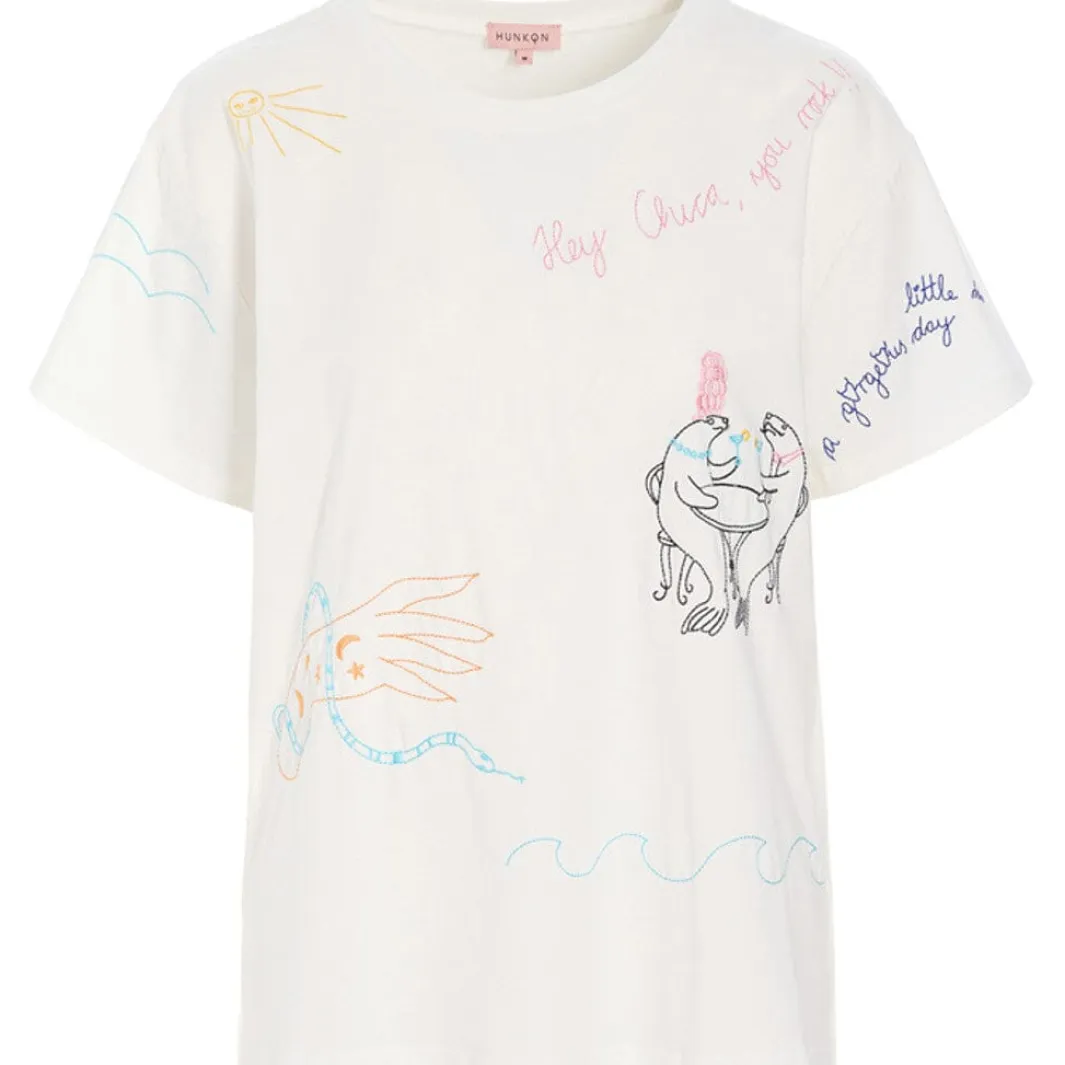 Clearance Hunkøn Mavis T-Shirt 26010 White