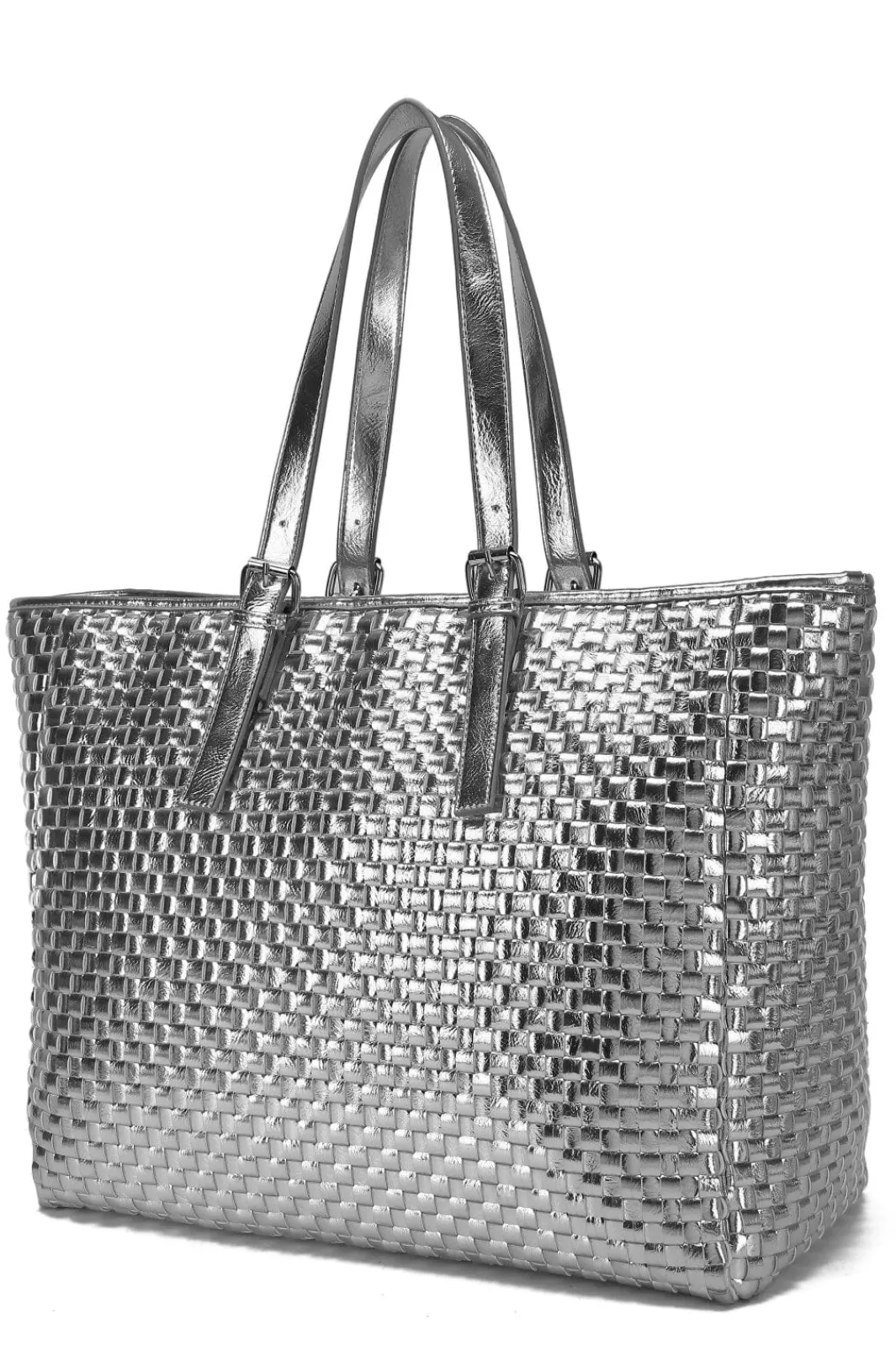 Sale Núnoo Maxi Shopper Braided Recycled Cool 70239111 Silver
