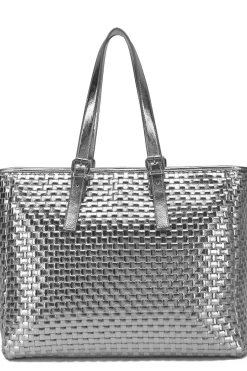 Sale Núnoo Maxi Shopper Braided Recycled Cool 70239111 Silver