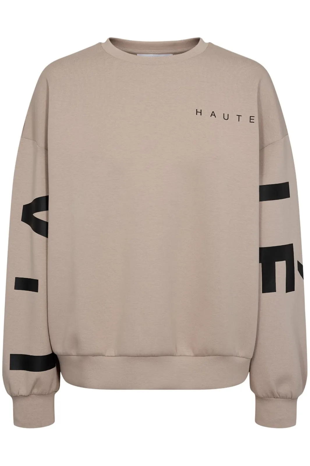 Best Haute L'Amitié Maxi Split Logo Sweat HL10413 Beige