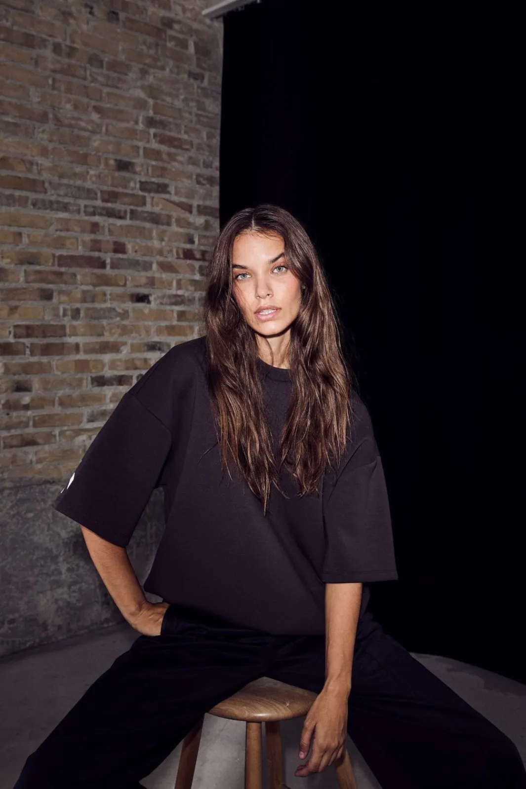 Sale Haute L'Amitié Maxi Split Ss Logo Sweat HL10461 Antracit