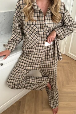 Online BYIC Mayaic Pants bbc Beige Black Checks