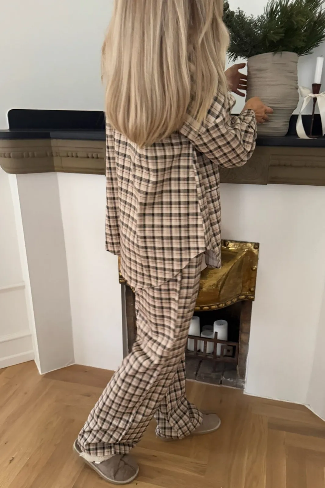 Online BYIC Mayaic Pants bbc Beige Black Checks