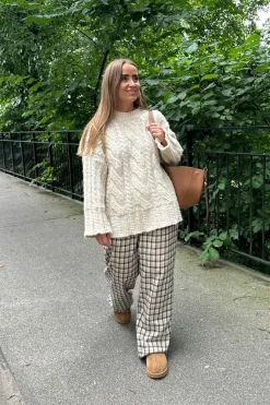 Online BYIC Mayaic Pants bbc Beige Black Checks