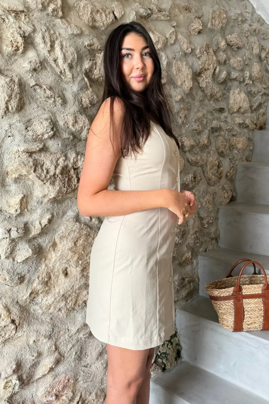Clearance BYIC Mayic Dress A23804 Beige