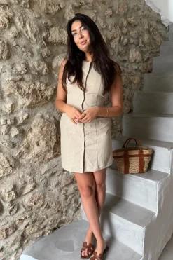 Clearance BYIC Mayic Dress A23804 Beige