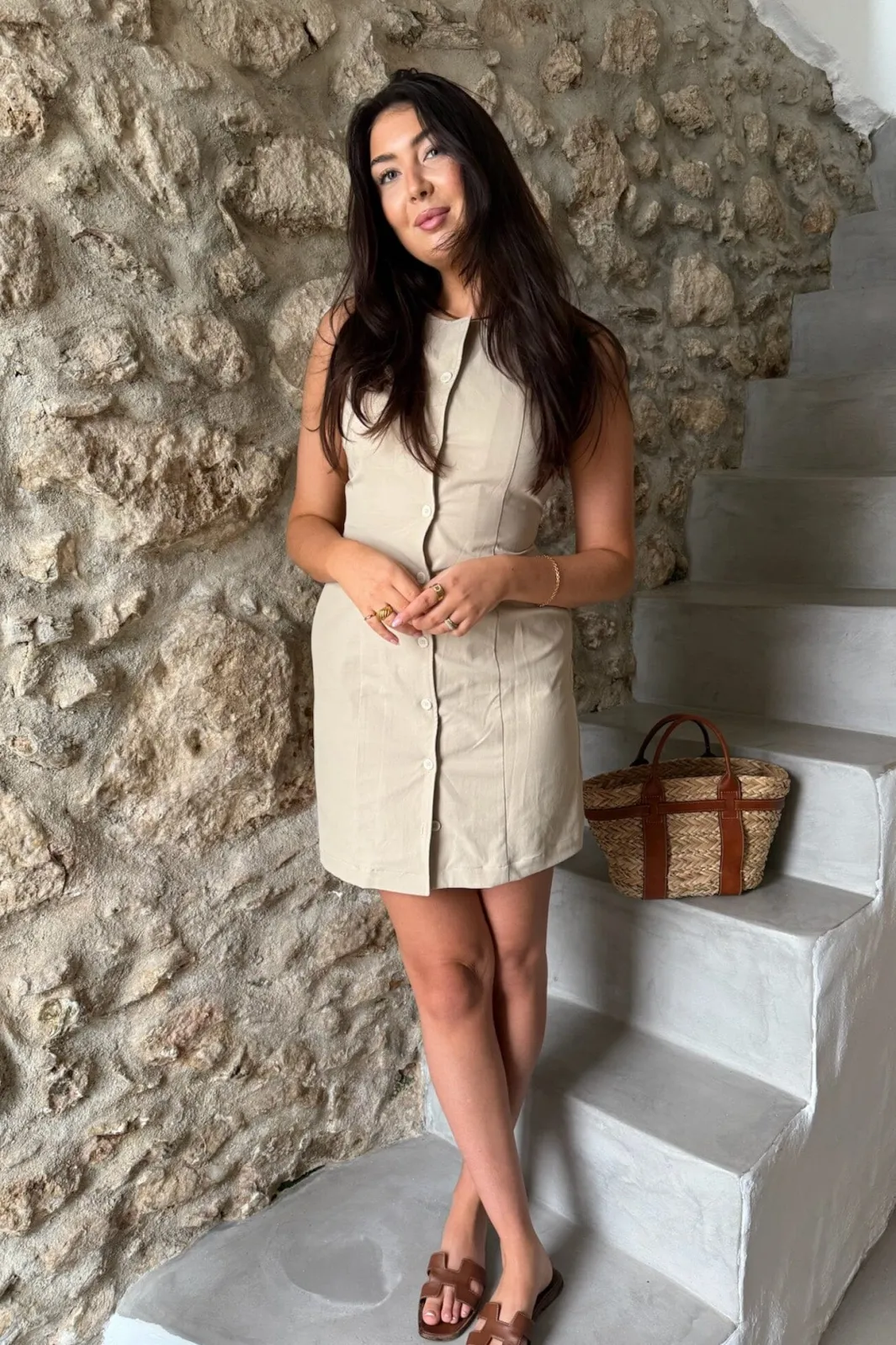 Clearance BYIC Mayic Dress A23804 Beige