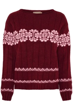 Sale Marta Du Chateau Mdcbruna Knit 8154 Bordeaux/Pink
