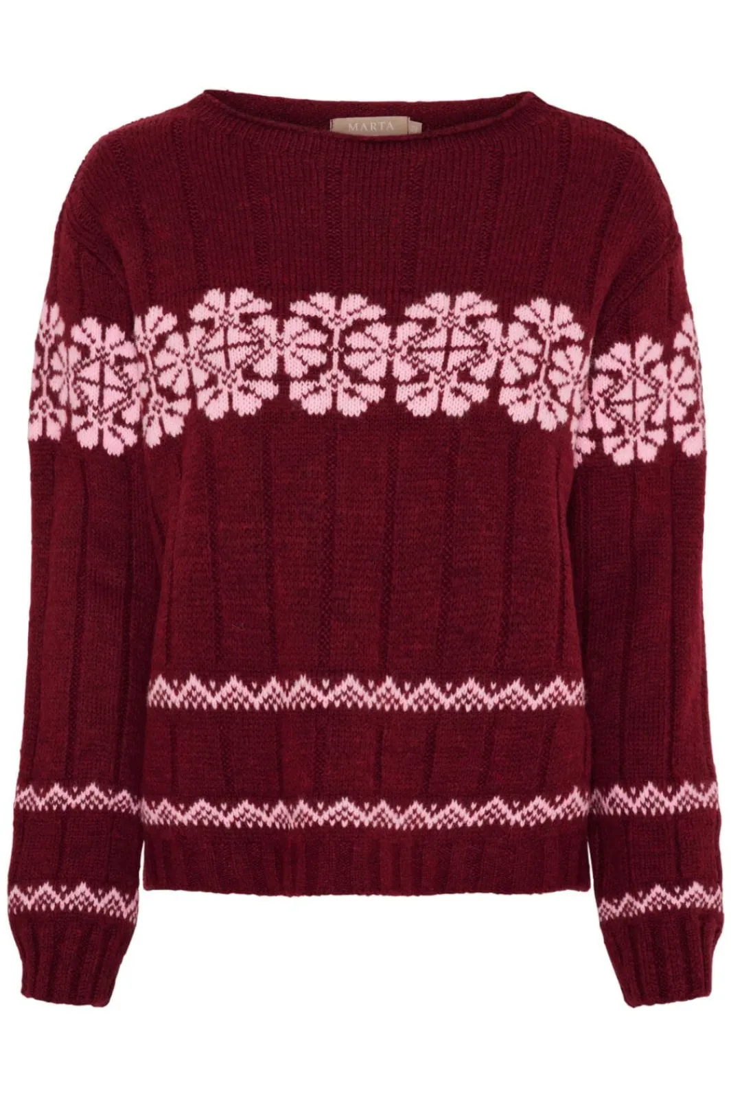Sale Marta Du Chateau Mdcbruna Knit 8154 Bordeaux/Pink