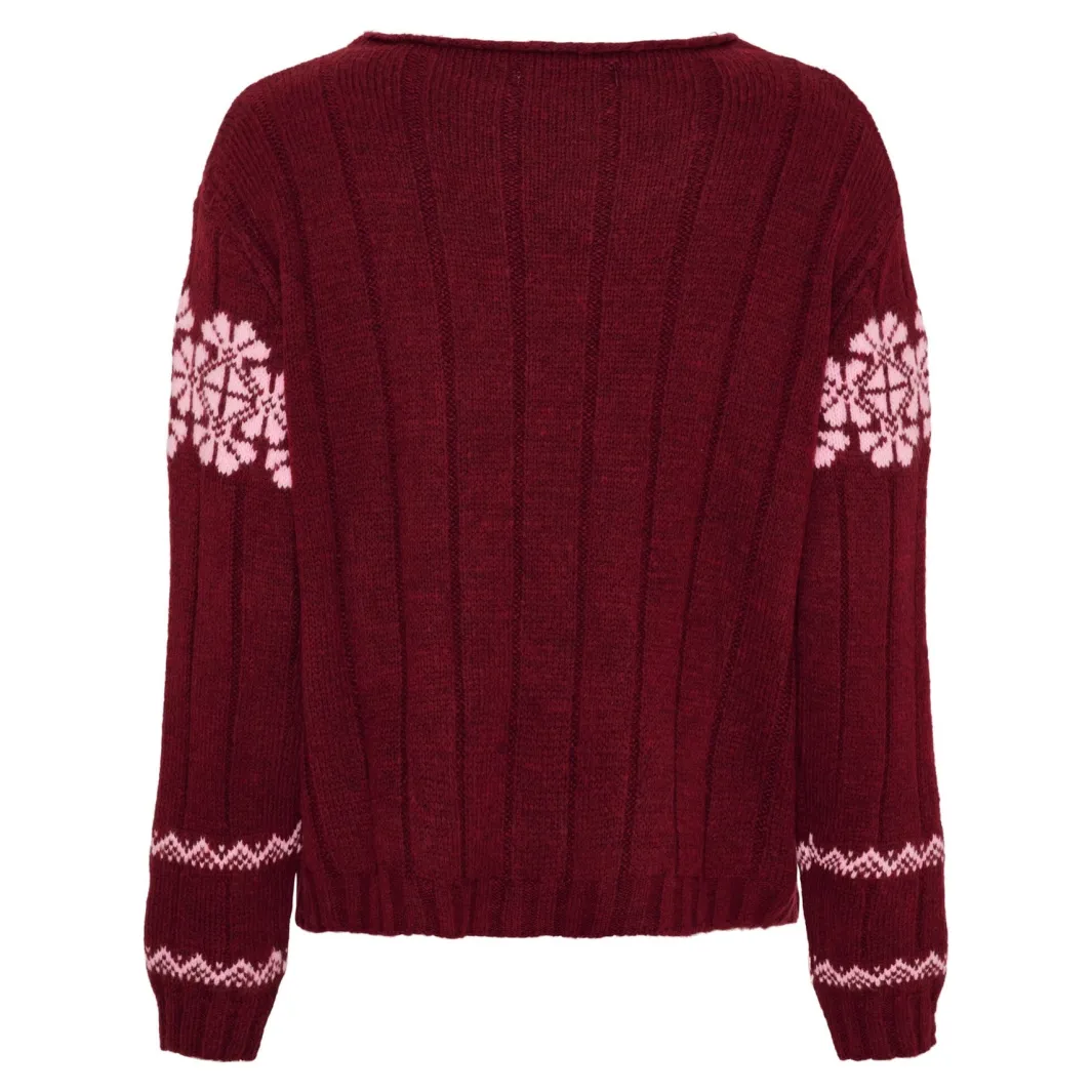Sale Marta Du Chateau Mdcbruna Knit 8154 Bordeaux/Pink