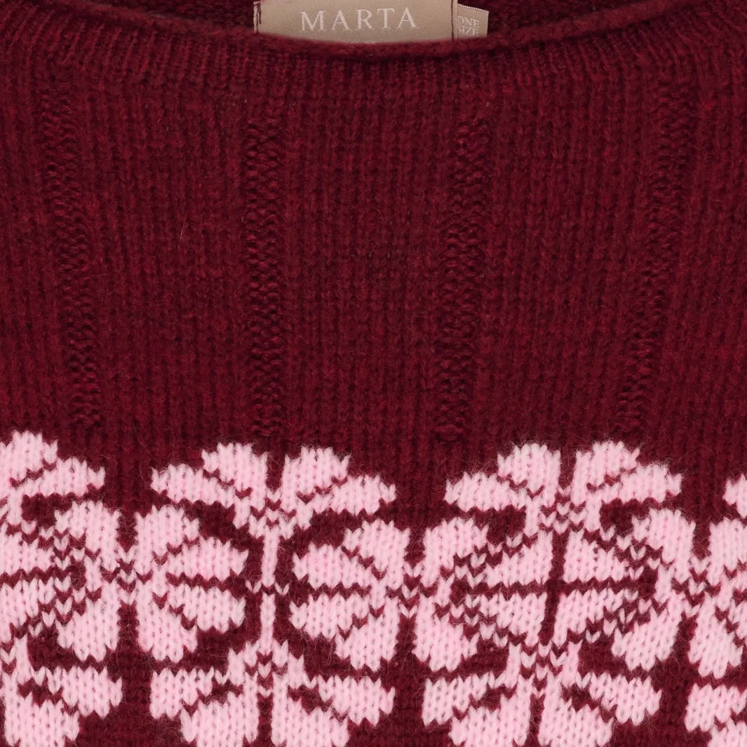 Sale Marta Du Chateau Mdcbruna Knit 8154 Bordeaux/Pink