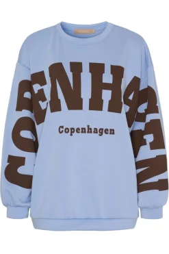 Clearance Marta Du Chateau Mdchibiscus Sweatshirt 22659 Sky Blue