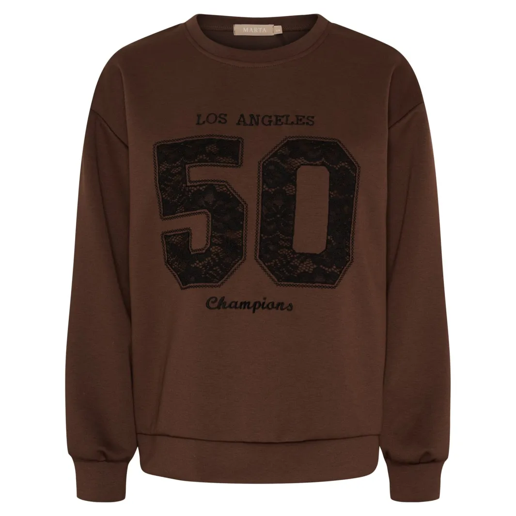 Best Marta Du Chateau Mdcliora Sweat 58512M Moro/Black