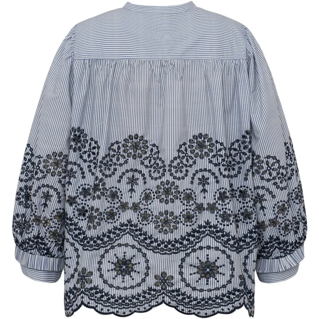 Gossia Meego Cao Blouse G2848 Blue Stripes