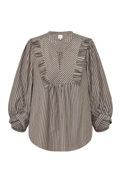 New Gossia Meego Liv Blouse G2731 Brown Stripes