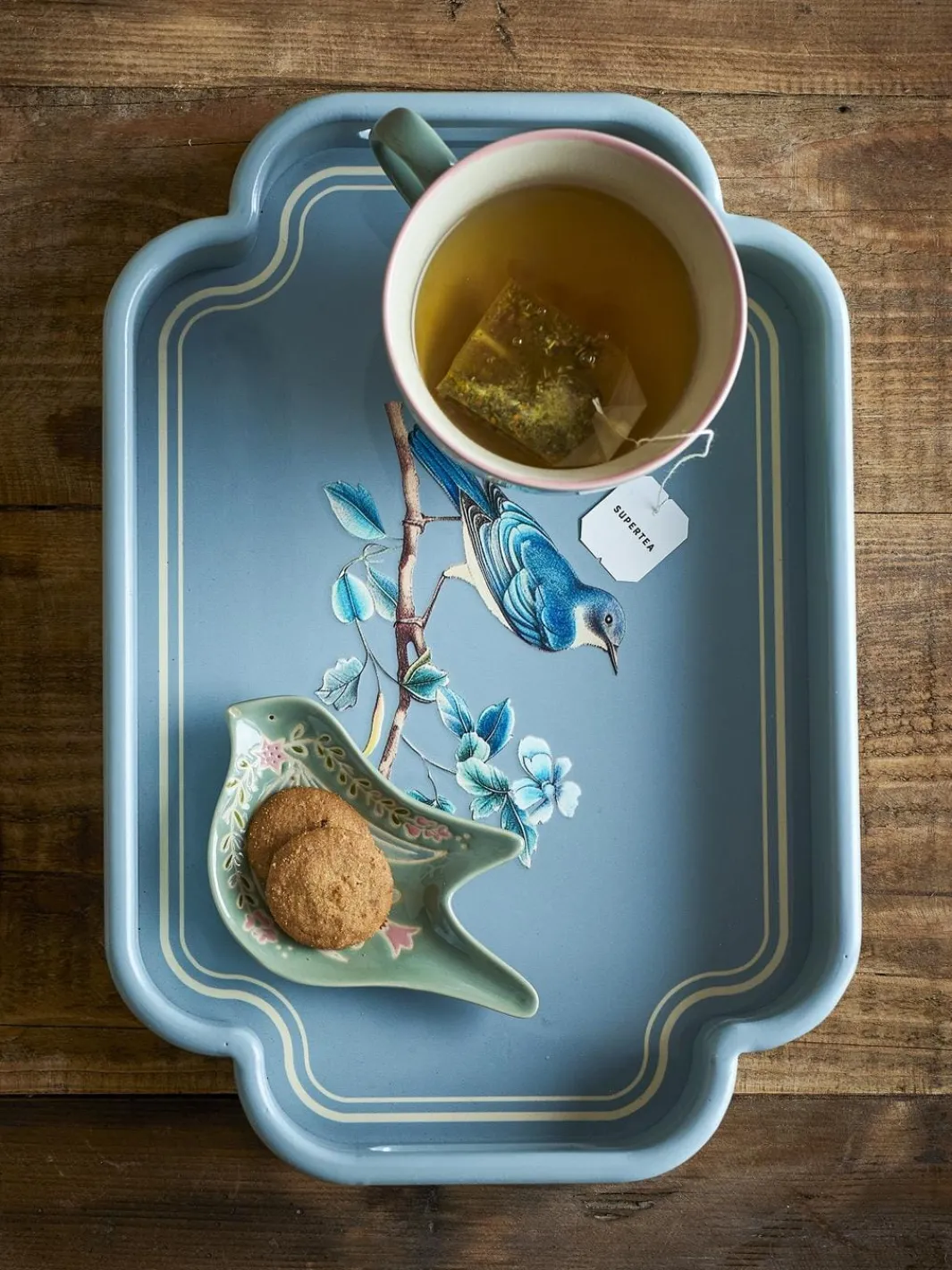 Clearance Bloomingville Meggie Fad, Blå, MDF 82072761 Blue