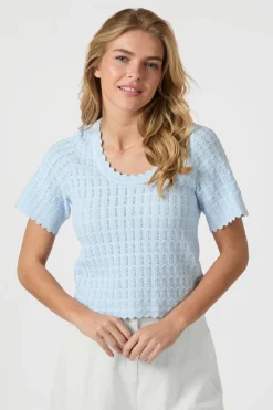 Neo Noir Meiko Solid Knit Blouse 164706 145