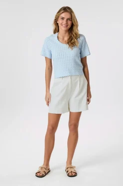 Neo Noir Meiko Solid Knit Blouse 164706 145