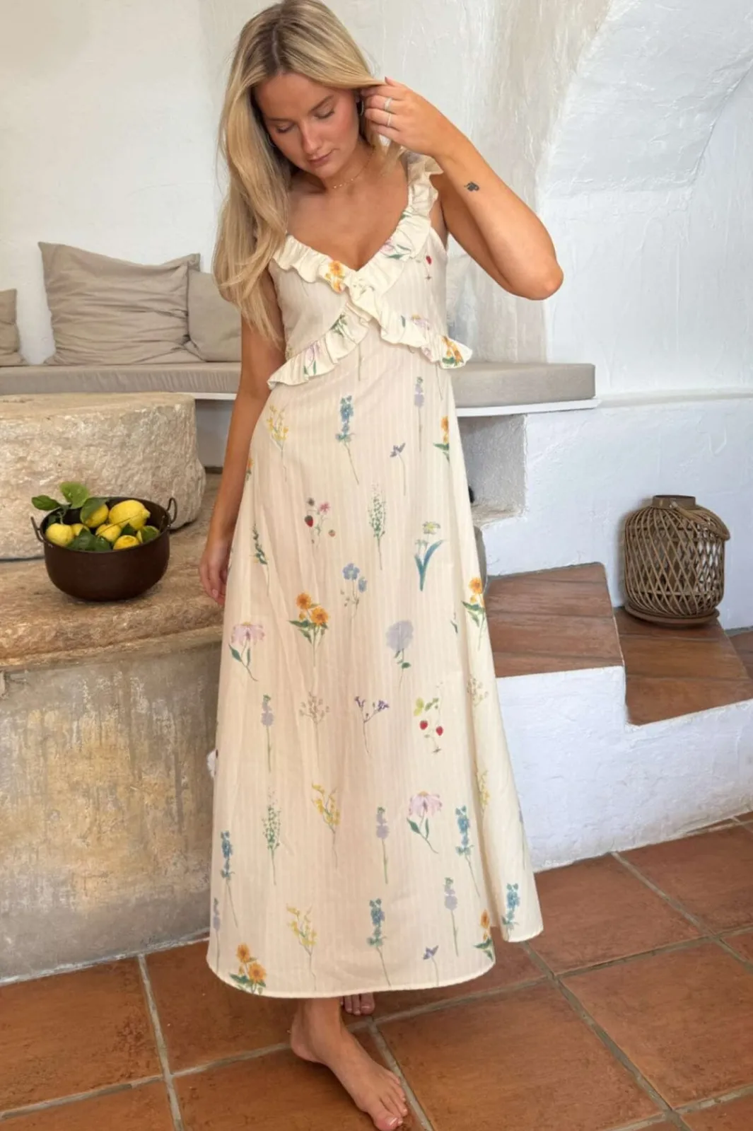 Sale BYIC Melbaic Dress owfp Off White Flower Print