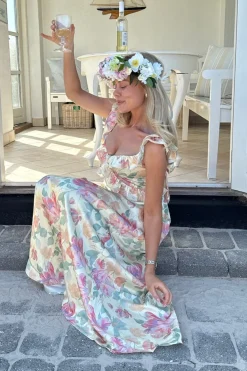 Outlet BYIC Melbaic Dress A23117 Pastel Garden