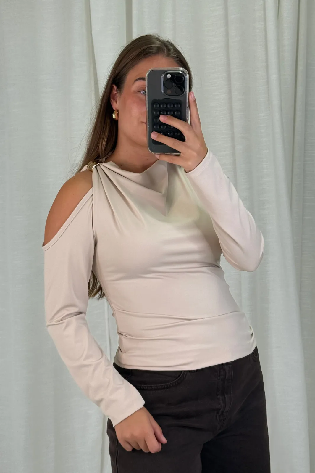 Discount A-bee Melinda Blouse Taupe