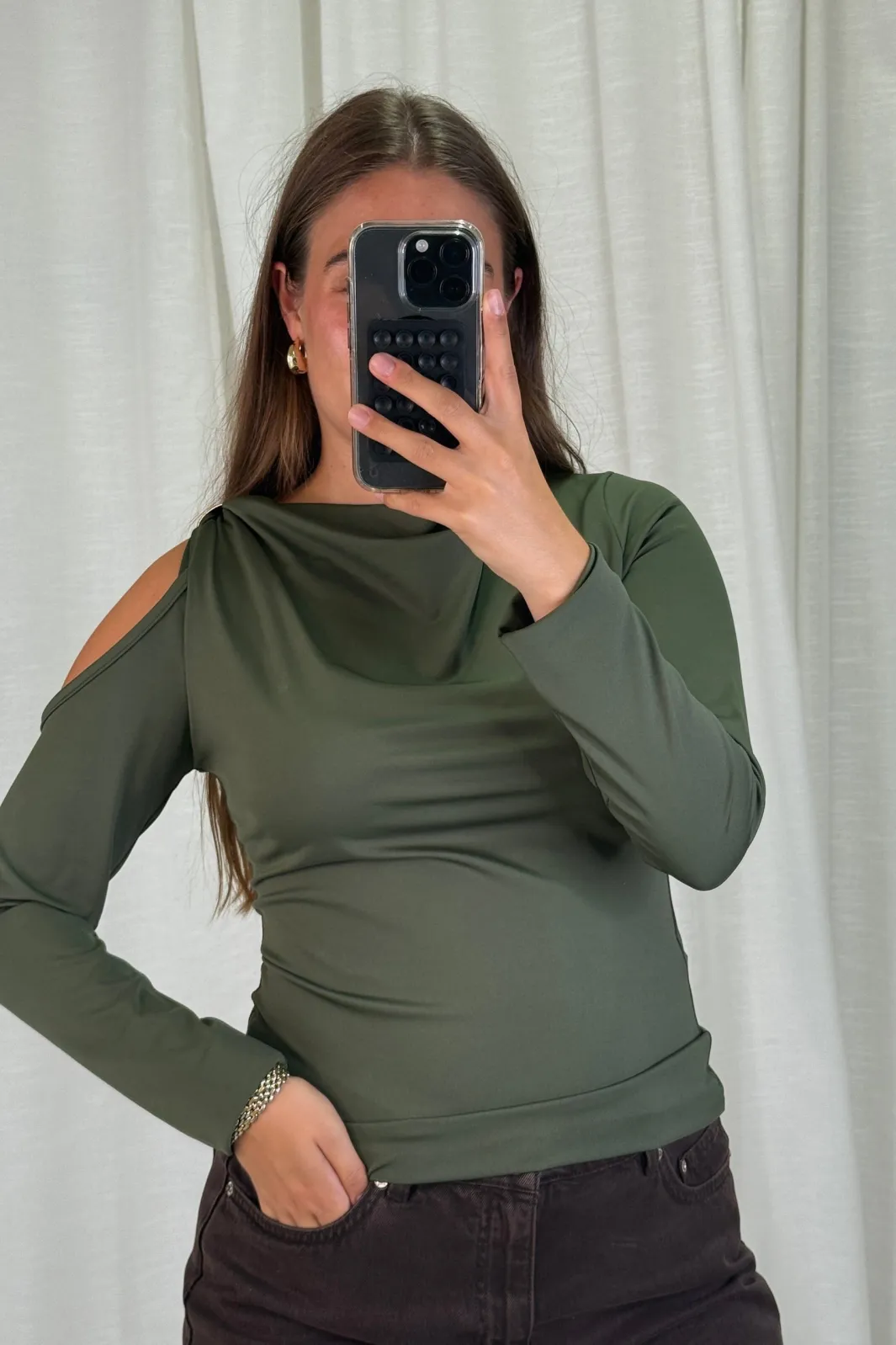 Hot A-bee Melinda Blouse Khaki