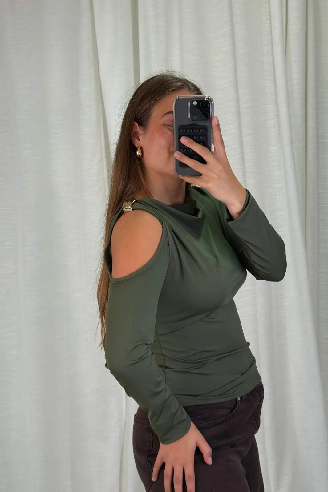 Hot A-bee Melinda Blouse Khaki