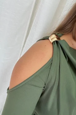 Hot A-bee Melinda Blouse Khaki