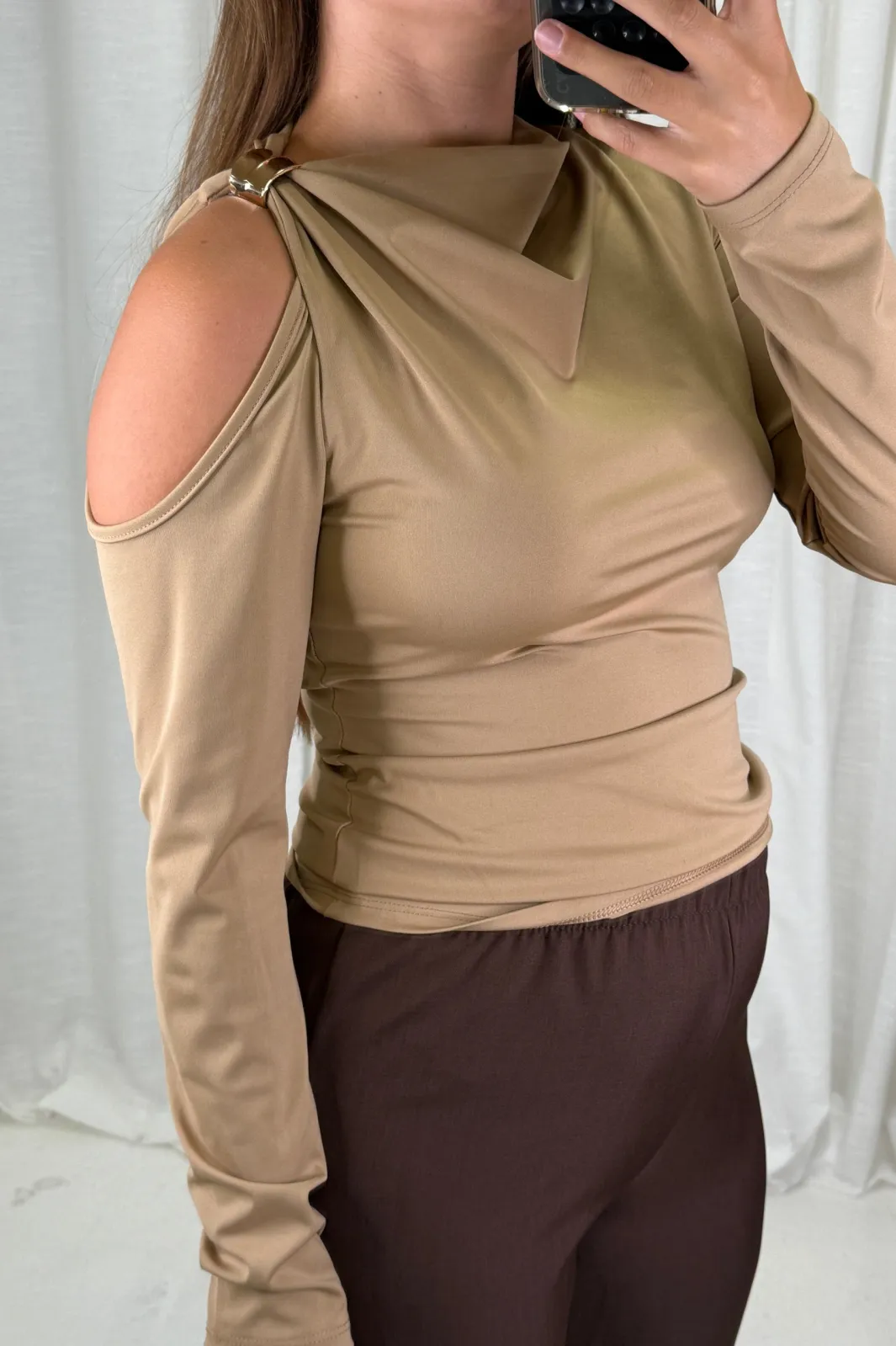 Sale A-bee Melinda Blouse Camel