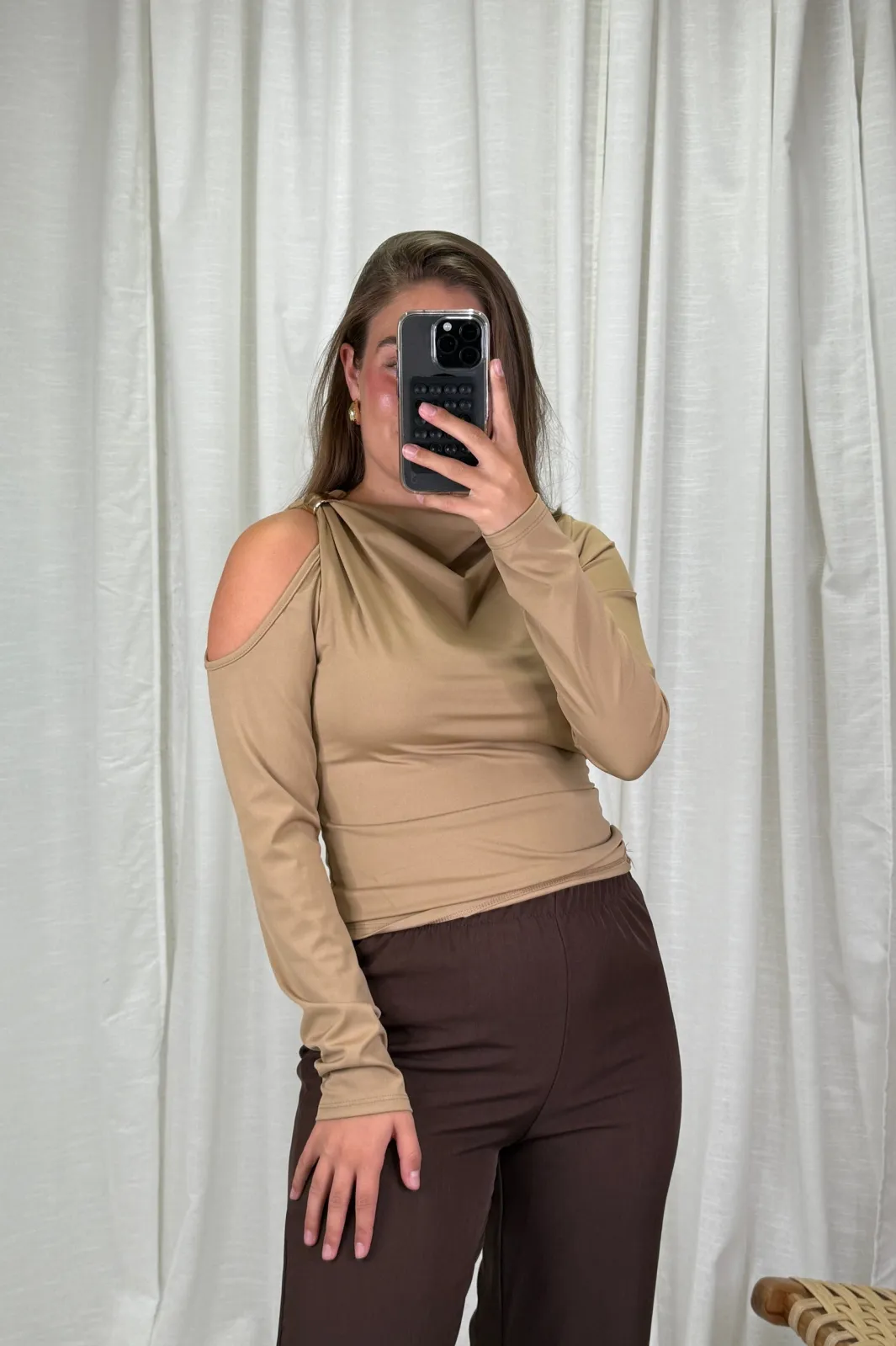 Sale A-bee Melinda Blouse Camel