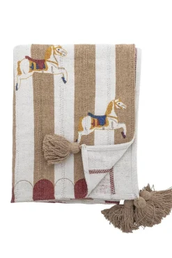 Outlet Bloomingville Merry-go-round Plaid, Natur, Genanvendt Bomuld 82062858 Nature