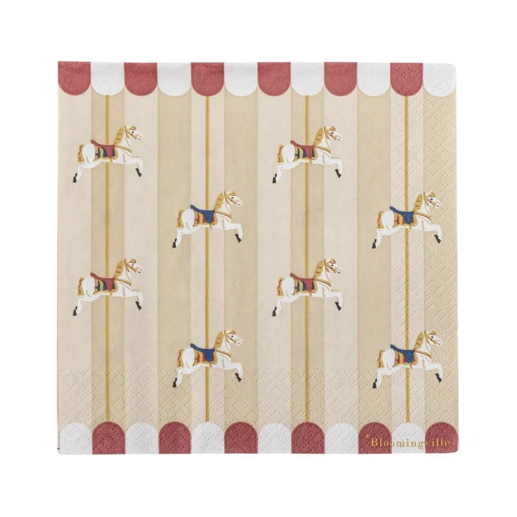Discount Bloomingville Merry-go-round Serviet, Natur, FSC® Mix, Papir 82062899 Nature