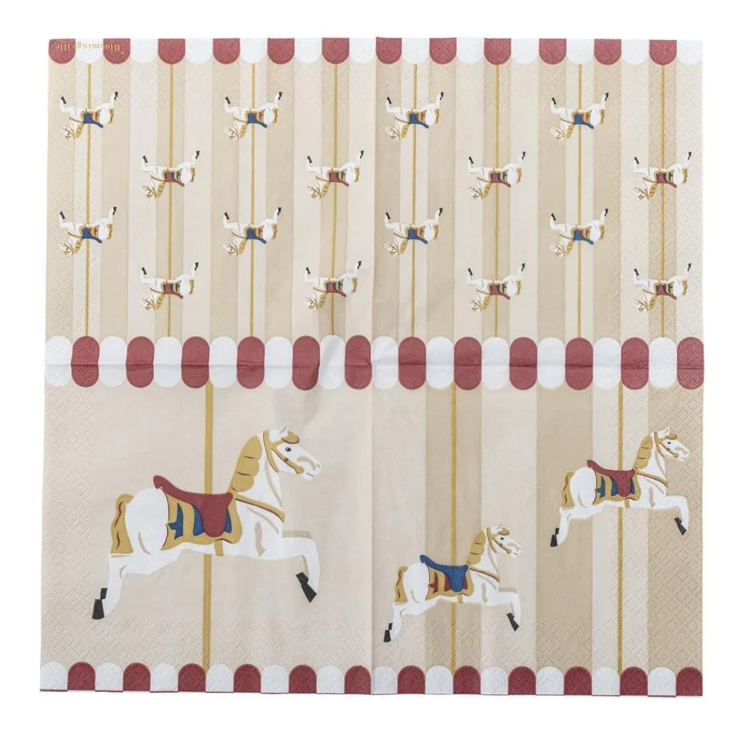 Discount Bloomingville Merry-go-round Serviet, Natur, FSC® Mix, Papir 82062899 Nature