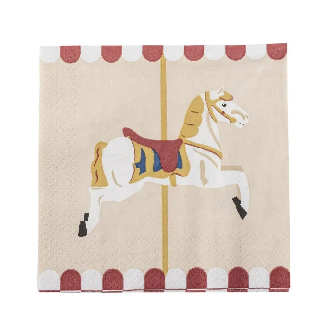 Discount Bloomingville Merry-go-round Serviet, Natur, FSC® Mix, Papir 82062899 Nature