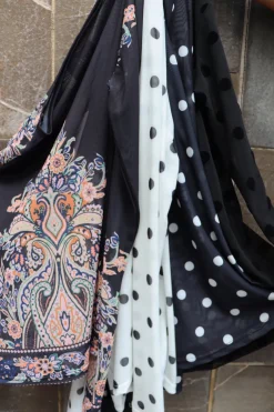 Sale Liberte Mesh Ls Tshirt 22065 Black White Big Dot