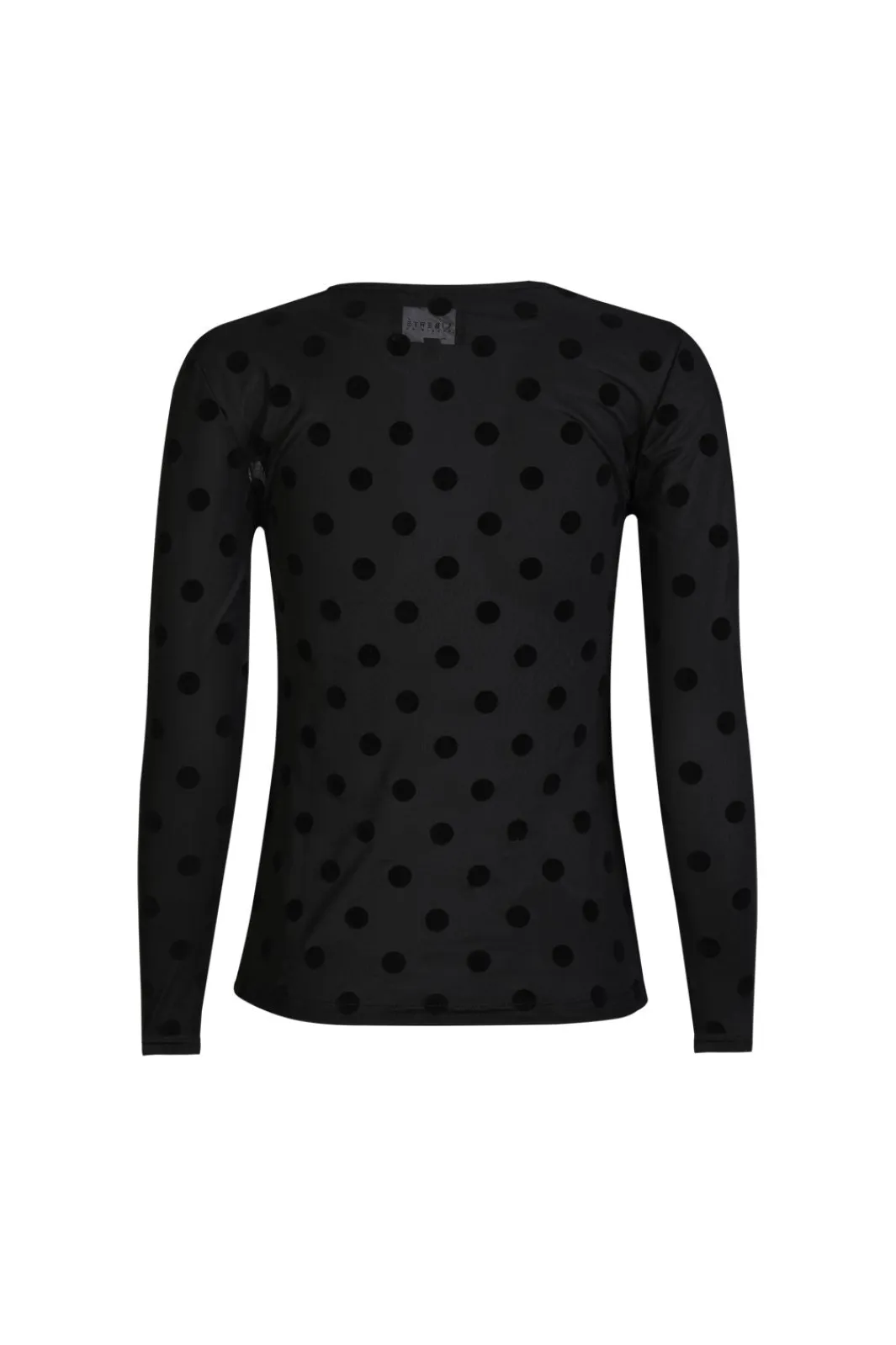 Sale Liberte Mesh Ls Tshirt 22065 Black Big Flock Dot