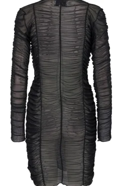 Clearance Liberte Mesh LS Wrinkel Dress Black