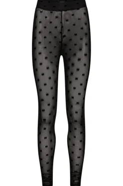 Clearance Liberte Mesh-Legging Black Flock Bow