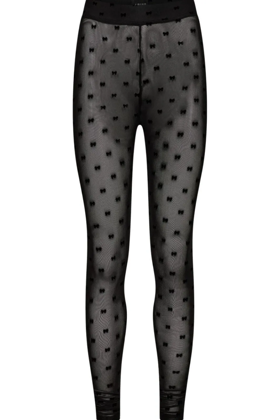 Clearance Liberte Mesh-Legging Black Flock Bow