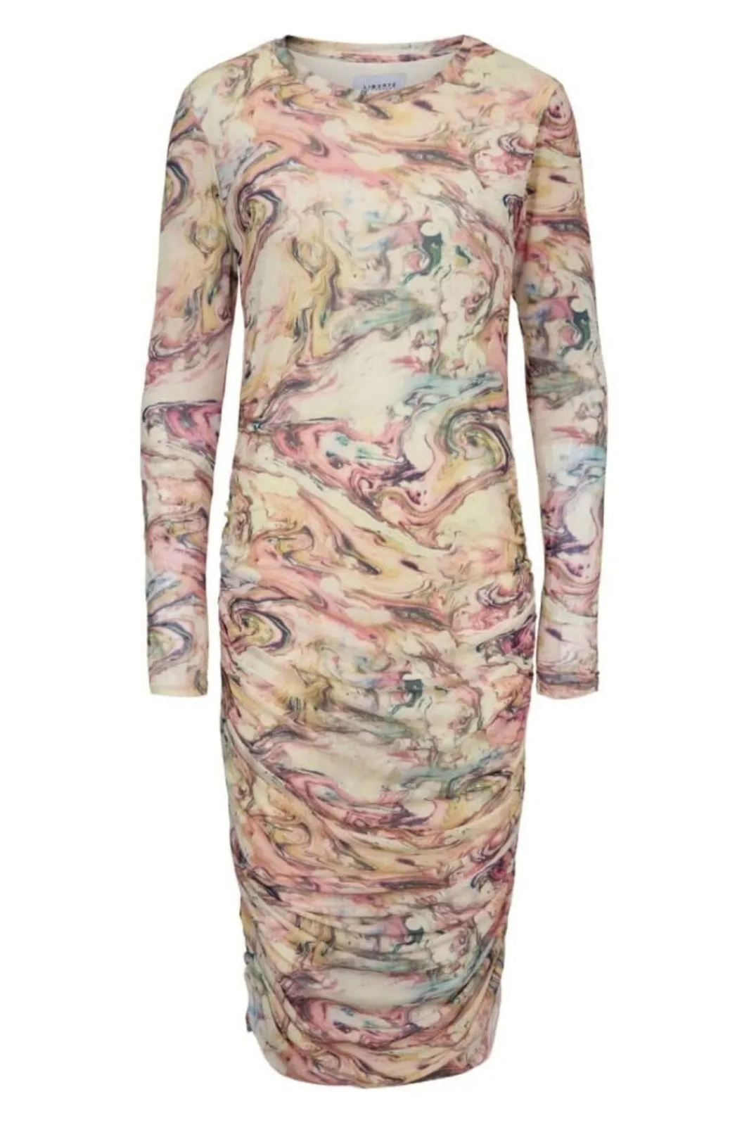 Outlet Liberte Mesh-Ls-Long-Dress 22219 Multi Marble